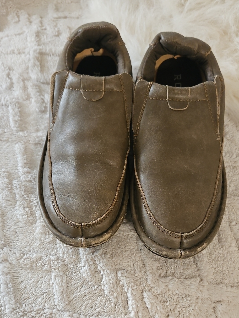 Roper Men's Casual Slip-On Loafers in Light Brown